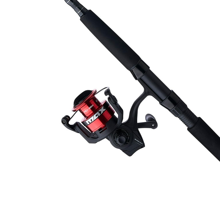 Abu Garcia Black Max Spinning Travel Fishing Combo, 7' 4pc Rod