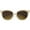 Gold / Amber, variant on Retro Cat Eye Sunglasses Perforated Metal Oval Neutral Color Flat Lens 54mm (Gold / Amber)
