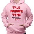 thumbnail image 2 of Talk Murder to Me Hoodie Sweatshirt Unisex Large Pink, 2 of 5