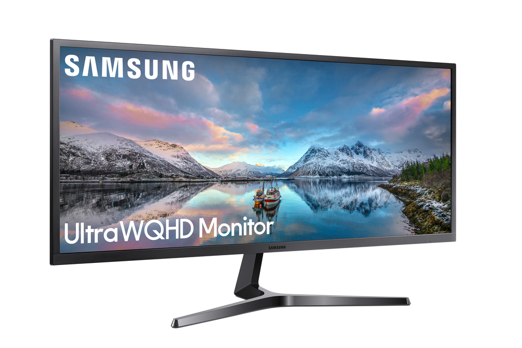 SAMSUNG 34" Class Flat LED Ultra WQHD Monitor (3,440 x 1,440) - 75Hz, 4ms Response, FreeSync, Display Port, HDMI (x2) - LS34J552WQNXZA - image 2 of 8