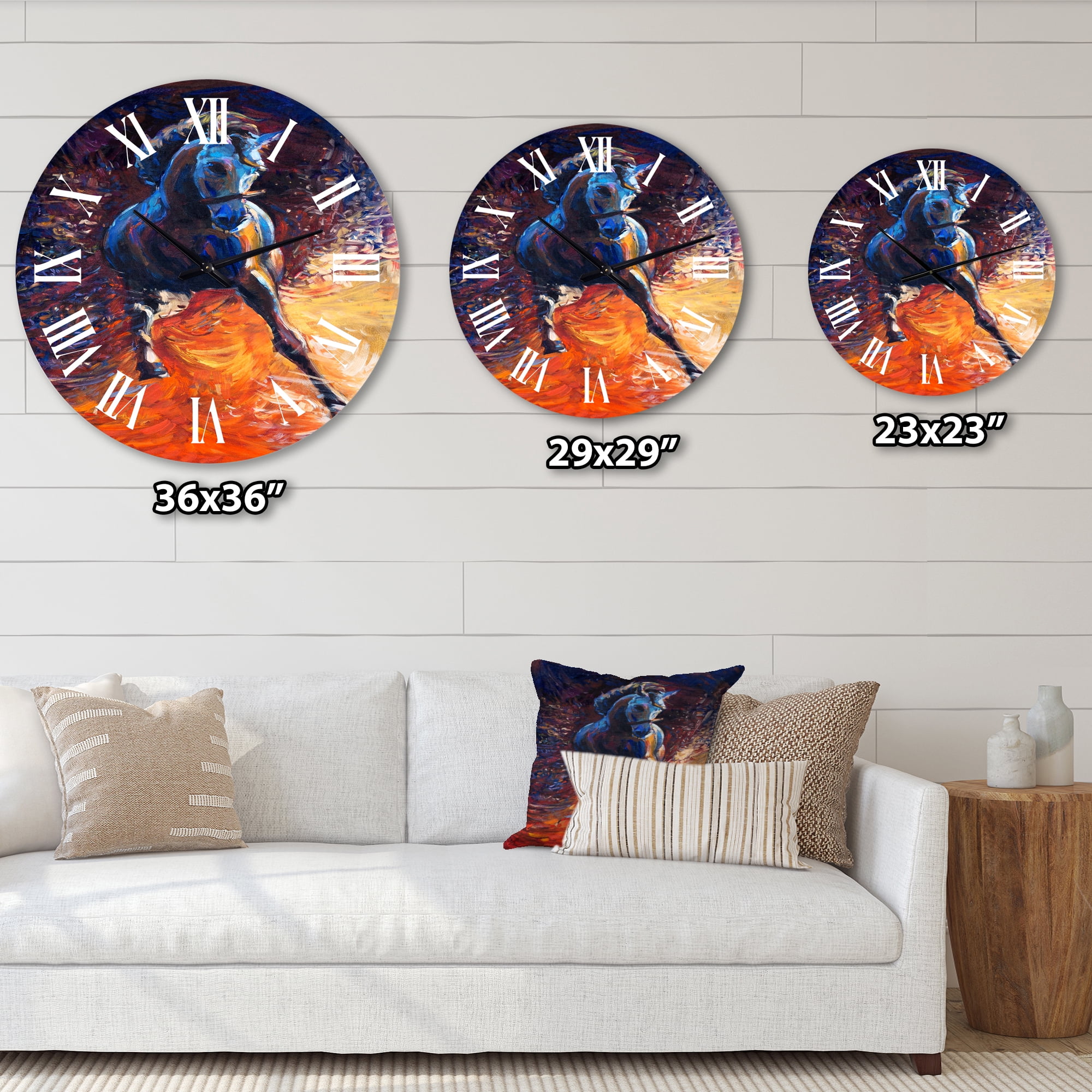 Designart 1 in Farmhouse Wall Clock