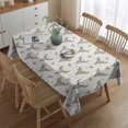 thumbnail image 2 of White Deer Skull Flower Pattern Rectangle Tablecloth 60"x84",Waterproof Polyester Rectangle Table Cloth, Wipeable Spillproof Polyester Tablecloth for Dining, Camping, Indoor and Outdoor, 2 of 5