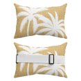 thumbnail image 6 of Yellow Tropical Tree Outdoor Pillows for Chaise Lounge Chair Beach Headrest Pillow Set of 2 Waterproof Lumbar Pillows with Insert&Adjustable Strap Summer Coastal Palm Trees Pool Pillow 11"x16", 6 of 9