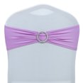 thumbnail image 2 of MDS Pack of 10 Spandex Chair Sashes Bow Ties With Buckle for Wedding - Light Purple, 2 of 8