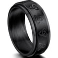 thumbnail image 1 of ORUYROP Men Vintage Celtic Rings, Can Engrave, Stainless Steel/Gold Plated/Black (Send Gift Box), 1 of 7