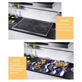 thumbnail image 3 of nqOlkjepod Large Induction Cooktop Protector Mat 28.5"x20.5", Blue Stripe Stove Top Covers for Electric Stove, Ombre Grey Moire Geometric Modern Abstract Stove Burner Cover Mats Stove Cover, 3 of 8