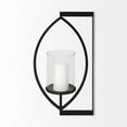 thumbnail image 4 of Mercana Drax 22"H Black Metal Decorative Wall Candle Holder, 4 of 6