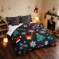 thumbnail image 2 of Manfei Icon Full Size Bedding Sets 7-Piece Festive Full Size Bed in a Bag, Gray Red, Xmas Reversible, 2 of 6