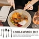 thumbnail image 2 of 1 juego de kit de cuchara de bistec cena de vajilla de acero inoxidable Cena de horquilla de cocina esencial, 2 of 6
