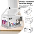 thumbnail image 4 of Large Lock Box for Medication Safe, Medicine Lockable Storage Box with Code, Clear Phone Lock Boxes for Videos, Box with Combination Lock for Snacks Food, Small Locking Cabinet for Home/Office Locker, 4 of 7