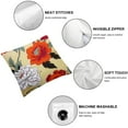 thumbnail image 4 of Nawypu  2pcs Floral/Flower Printcloth Decorative Throw Pillow Covers /Handmade Pillow Shams, Color and  Size options, Light Black, Peach Blossom, Red Rosebush, 4 of 6