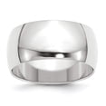 thumbnail image 5 of 14K White Gold 10mm Half Round Band Ring Size 12.5, 5 of 7