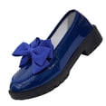 thumbnail image 2 of Crunowin Women's British Loafers, Formal Style Thick Sole One Foot Design Business Casual Shoes Blue, 2 of 9