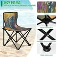 thumbnail image 4 of YAZAOO Camping Chairs Modern Elephant in Colorful Flower Field Pattern Folding chair, 4 of 8