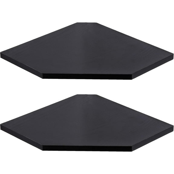 Corner Shelf Wall Mount, Floating Corner Shelves, Set of Corner Wall Shelf Organizer, Rustic Wood Wall Storage Display Shelves for Living Room Bedroom Bathroom Kitchen, Rustic