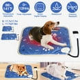 thumbnail image 2 of Pet Heating Pad, Electric Dog Cat Heating Pad Waterproof with 86-141℉ Adjustable Temperature 0-12 Timer Digital Display Chewing Resistant, Blue L, 2 of 16