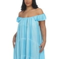 thumbnail image 2 of Raviya Womens Plus Tie-Dye Dress Cover-Up Blue 0X, 2 of 3