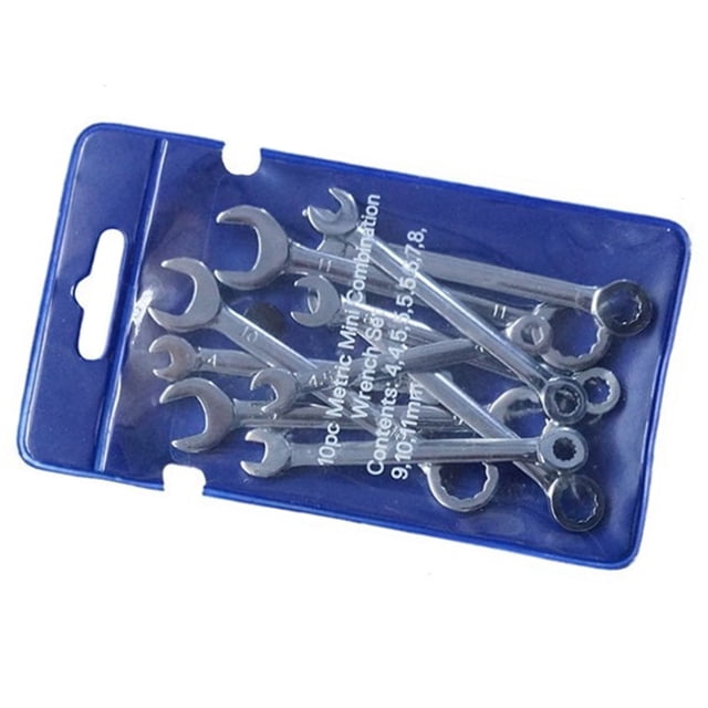 20Pcs Mini Engineer Wrench Heads Offset Ring Spanner Tools Spanner Combination Key 4-11mm Wrenches Hand Set