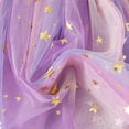 thumbnail image 4 of Avrnliq Purple Gradient Tulle Princess Tutu Skirt with Gold Stars - Glitter Elastic Waist A-Line, 100% Fluffy for Girls 2-8Y ,Size 7 T, 4 of 9