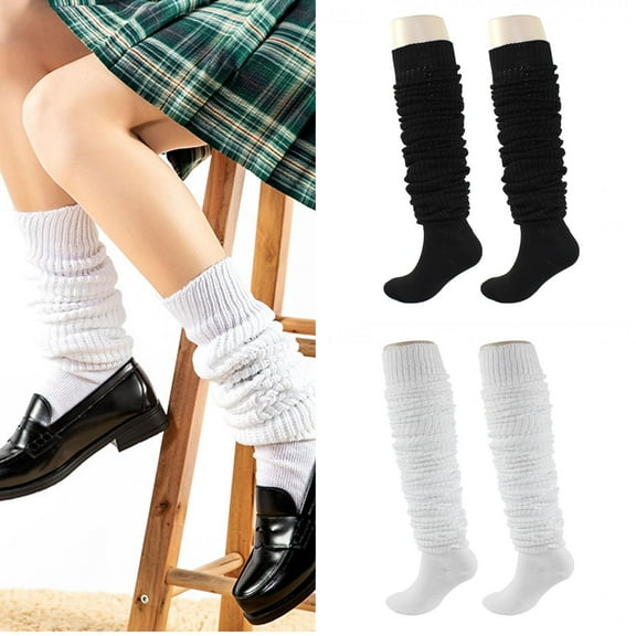 SPRING PARK 1 Pair Womens Teen Girls Breathable Lightweight Knitted Cotton Slouch Socks Stockings Boot Socks for Cosplay
