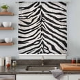 thumbnail image 4 of Black White Zebras Sheer Curtains 54 Inches Long, Vintage Abstract Art Light Filering Curtains, Breathable Simi Curtain Privacy Drapes for Kitchen Bathroom Nursery Lightweight Small Window Treatment, 4 of 9