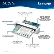 Brother DS-740D Duplex, Compact, Mobile Color Document Scanner, Desk Saving Design