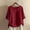 Red, variant on Itsame Women Linen Short Shirt Sleeved Tops Womens Casual T-Shirt Round Neck Cotton T Shirt Army Green Size 2XL