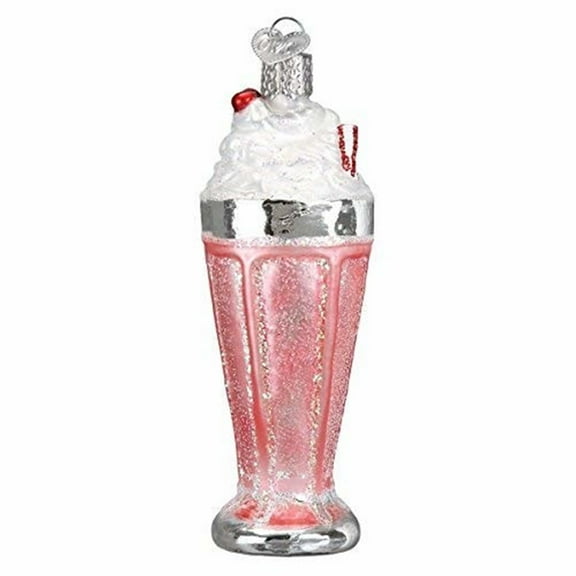 Old World Christmas Milkshake Glass Ornament Ice Cream Treat 32330