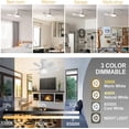 thumbnail image 3 of Ventilr de Techo con Luz Led Grande Control Remoto, 20.5in/52cm, 40W, Foco Abanico de Techo 3000-6500K, E26/E27, 3 of 3