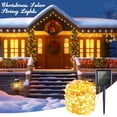 thumbnail image 3 of Syenll 66 ft 200 LED Outdoor Solar String Lights, Waterproof Solar Fairy Lights for for Garden Patio Yard (Warm White), 3 of 8