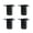 Black-4 inch, variant on Black 4 Inch Square Furniture, For Sofa Couch Ottoman Cabinet Shelf