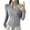 Gray, variant on ChaoHeng Women 2025 Promotion on Plus Size Tops $10,Fall And Winter Fashion Solid Woman V-Neck Long Sleeve T-Shirt Loose Blouse Tops(Hot Pink,S)