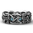 thumbnail image 1 of Huitan vikingo mitología nórdica lobo gigante hombres anillo defensa tótem Lobo moda Hip Hop Rock Unisex dedo anillo Punk regalo Tan Jianjun unisex, 1 of 2