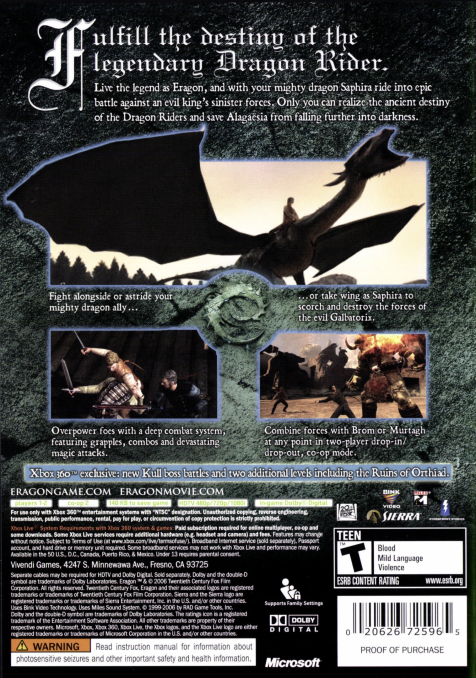 Usado: Jogo Eragon - Xbox 360 em Promoção na Americanas