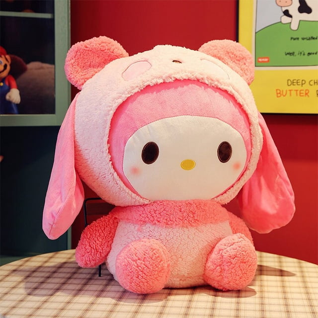 Sanrio My Melody-muñeco de peluche de gran tamaño, almohada de Panda, juguete de peluche Kawaii, regalo de Hello Kitty Kuromi