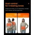 thumbnail image 4 of HENNCHEE Heated Fleece Jackets for Women with Battery Pack, Zip Up Heating Sweater, Gray/XX-Large, 4 of 7