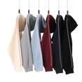 thumbnail image 4 of Autumn/Winter Color Block Striped Design Zipper Hoodie Jacket Men's Preppy Style Loose-fitting Casual Sweatshirt Women's, 4 of 4