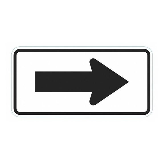 Lyle Arrow Traffic Sign,12" x 24" T1-6279-HI_24x12