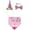 Pink, variant on Dog Birthday Bandana Scarf And Dog Girl Boy Birthday Party Hat With Cute Dog Bow Tie For Small Dog Pet