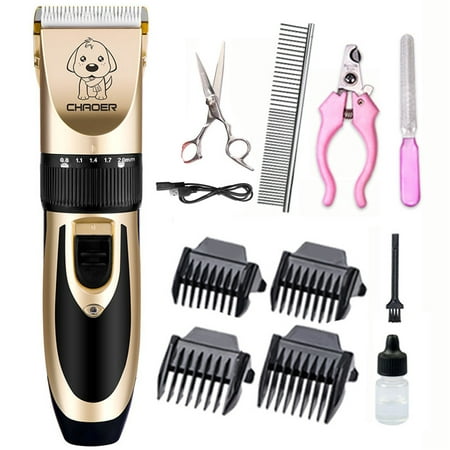 Low Noise Rechargeable Cordless Cat and Dog Clippers Professional Pet Clippers Grooming Kit Animal Clippers Pet Grooming