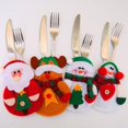 thumbnail image 2 of 4Pcs/Set Christmas Santa Claus Tableware Set Cover Case Storage Bags Knife Fork Bag Dinner Party Decor Container Pouch, 2 of 4
