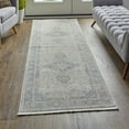 thumbnail image 2 of Feizy Marquette Transitional Medallion, Taupe/Gray/Blue, 2'8" x 10' Runner Stain Fade Resistant Pet & Kid Friendly Bohemian & Eclectic Oriental Floor Rug for Living room Bedroom, 2 of 8