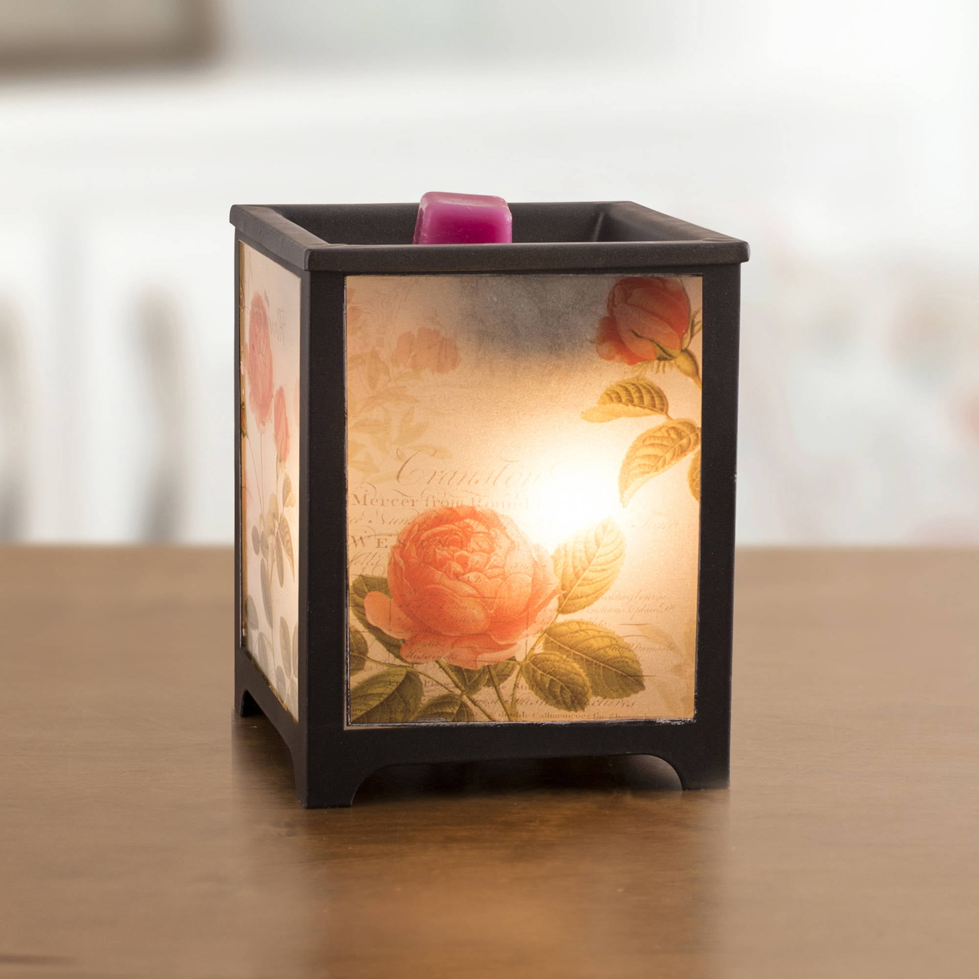 Details about   Tan Floral and Leaves Design 2 in 1 Candle and Tart Warmer 