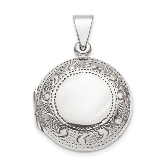 925 Sterling Silver Border Circle Pendentif Pendentif en Forme de Charme