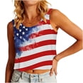 thumbnail image 5 of Jsaierl Womens Independence Day Tank Tops Casual Patriotic USA Flag Graphic Tees Elegant Sleeveless T Shirts Camisole Workout Crewneck Tanks S-XXL, 5 of 6