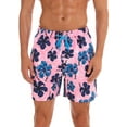 thumbnail image 6 of Capreze Mens Beach Pants Drawstring Swimsuit Pocket Boardshorts Breathable Beachwear High Waist Swimwear Pink Flower XXL, 6 of 8