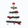 thumbnail image 2 of Hanging Christmas Tree with Lights, Wall Hanging Christmas Decoration, Tinsel Christmas Tree Wall Decor for Small Spaces, Apartment Indoor Holiday Decoration, 2 of 6