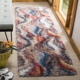 thumbnail image 3 of SAFAVIEH Gypsy Luigi Abstract Area Rug, Rust/Blue, 8' x 8' Round, 3 of 8