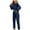 Dark Blue, variant on SRZYMJ Formal Jumpsuit for Women Stylish Women's Hooded Jumpsuit with Large Collar Korean Design Slim Fit Insulated Winter Ski Suit for