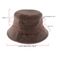 thumbnail image 5 of Corduroy Bucket Hat Lightweight Casual Solid Color Unisex Cotton Fishing Hat, Coffee, 5 of 5